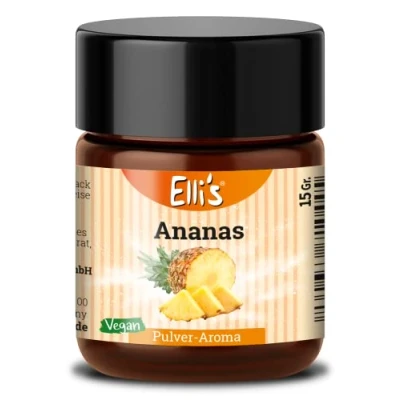 Abbildung von Ellis Aromen Ananas PULVER Lebensmittelaroma Vegan und kalorienarm für Lebensmittel Getränke, wie zum Backen Kochen 10 g