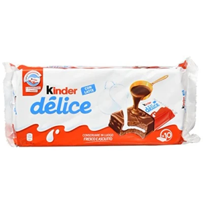 Abbildung von 3x Kinder Ferrero Delice kekse Kuchen riegel schokolade Kakao milch 420g
