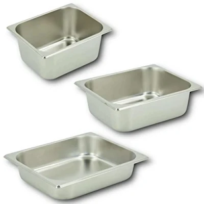 Abbildung von HOOZ GN Behälter 1/1 Edelstahl, 100 mm Höhe Warmhaltebehälter Essen, lebensmittelechter Gastronormbehälter aus Abtropfen oder als Gareinsatz, Hitzebeständiger Gastro