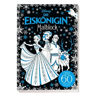 Abbildung von Disney Die Eiskönigin: Malblock: über 60 magische Motive zum Ausmalen: Block mit Goldfolienprägung
