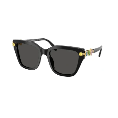 Abbildung von Swarovski Damen SK6041 100187 Gläser SONNENBRILLEN Acetat Schwarz Grau Geometrisch Normal
