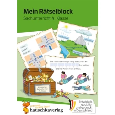 Abbildung von Mein Rätselblock Sachunterricht 4. Klasse: Rätsel für kluge Köpfe mit Lösungen Förderung Freude (Das Rätselbuch die Grundschule, Band 689)