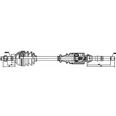 Abbildung von GSP 210027 Antriebswelle Vorderachse rechts 868 CITROËN: Xsara Coupe, Schrägheck