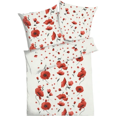 Abbildung von Kaeppel Bettwäsche &quot;Scarlett Poppies&quot;, (2 tlg.), mit großen Mohnblumen