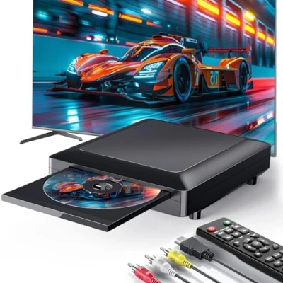 Abbildung von Ceihoit Mini DVD Player für TV HDMI/AV Ausgang mit Kabel enthalten, HD 1080P Upscaling, USB Eingang, Alle Regionen frei, Fehler Korrektur, integriertes PAL/NTSC System, CD
