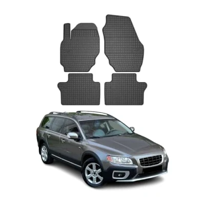 Abbildung von Fußmatten Automatten kompatibel mit Volvo XC70 2013 2016 OMAC Antirutsch Gummimatten 3D Schwarz