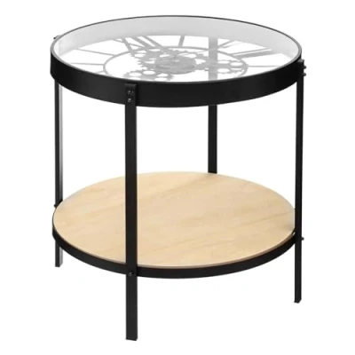 Abbildung von Well Home Couchtisch, mechanische Uhr, Ø 51 x 49 cm