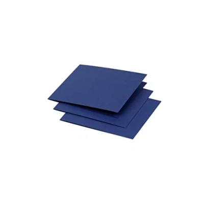 Abbildung von Clairefontaine 16168C Packung mit 25 Doppelkarten Pollen 116x116mm 210g, gefaltet, ideal für Ihre Einladungen und Korrespondenz, Nachtsblau, 1 Pack