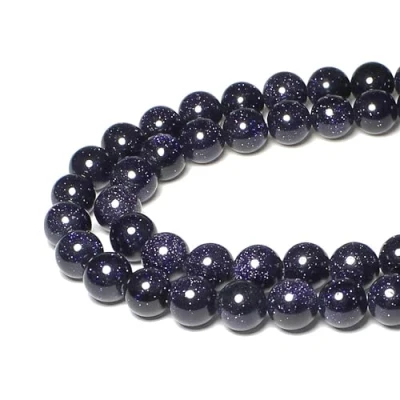 Abbildung von MJDCB Perlen zum Auffädeln 6mm 60 stück Blauer Sandstein Halbedelsteine mit Loch Natürliche Lose Runde Steinperlen für Herstellung Schmuck Armbänder Halsketten