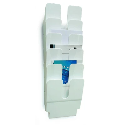 Abbildung von DURABLE Flexiplus Wandprospekthalter DIN A4 hoch 6 Fach weiß