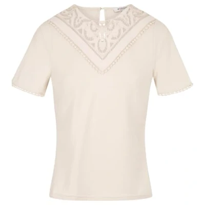 Abbildung von Morgan Shortsleeved Tshirt print, Damen, Größe: XS, Beige clair