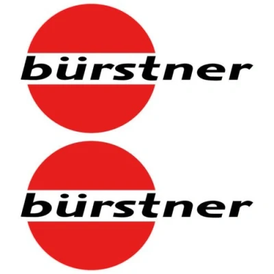 Abbildung von SUPERSTICKI 2 x bürstner 45cm 25cm Aufkleber Sticker wohnmobil Camper Wohnwagen Caravan aus Hochleistungsfolie Autoaufkleber Tuningaufkleber von für alle glatt
