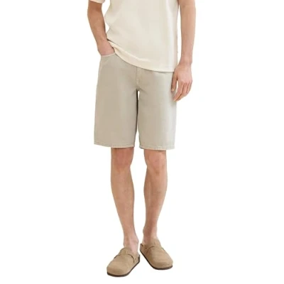 Abbildung von TOM Tailor Denim Jeans Shorts, Herren, Größe: Large, Light dove grey