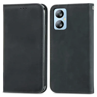 Abbildung von Hülle Kompatibel with Blackview A52，Blackview A52 PU Leder Wallet Ständer Case, Magnetisch Lederhülle Slot [Stand Function] [Card Slots] Flip Handyhülle Schwarz