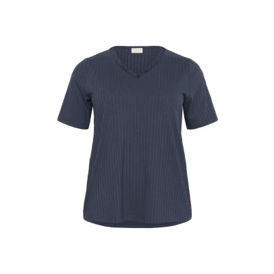 Abbildung von Kaffe Curve Fananda Tshirt basic, Damen, Größe: 46/48, Midnight marine cc