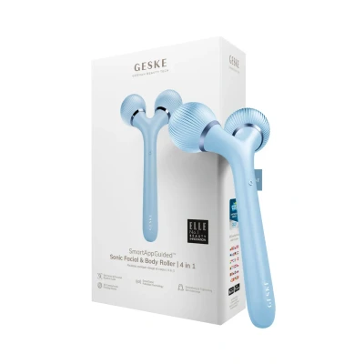 Abbildung von Geske SMARTAPPGUIDED Sonic Facial BODY Roller 4 IN 1 Gesichtspflege Zubehör, Größe: One Size, Aquamarine