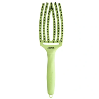 Abbildung von Olivia Garden Bürste Fingerbrush Boar &amp; Nylon Green Pistachio St 1 stück