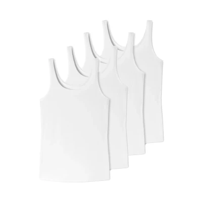 Abbildung von uncover by Schiesser 4ER PACK Unterhemd/shirt, Damen, Größe: Small, Weiß