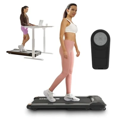 Abbildung von ZIPRO YOUGO Mini Laufband für Zuhause, Büro Geschwindigkeit 1 6 km/h, Kompaktes Walking Pad bis 100kg, Klappbares mit Fernbedienung und Bluetooth, Stoßdämpfung, Unter dem Schreibtisch