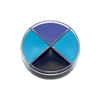 Abbildung von Maskworld Theaterschminke Creme Schminke Ocean Make up 3 Farben 15ml, Hochwertige für Theater &amp; Fasching
