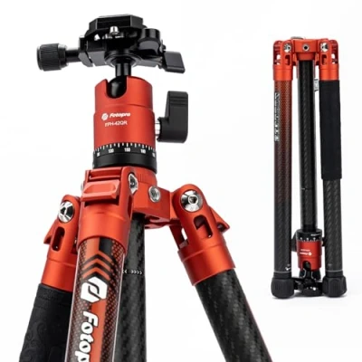 Abbildung von Fotopro X Aircross 3 Reisestativ Kohlefaser 154cm mit Einbeinstativ 360 Panorama Kugelkopf Stabil 0.94kg UltraLeichtes Tragbares Kompakt Kamera Stativ für DSLR Tragetasche Max Belastung bis 10kg