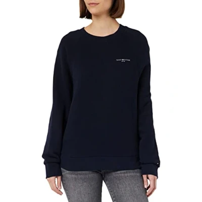 Abbildung von Tommy Hilfiger Damen Sweatshirt 1985 ohne Kapuze, Blau (Desert Sky), S