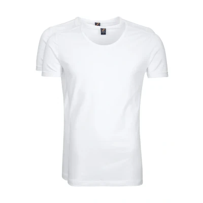 Abbildung von Suitable Otaru T Shirt Breite Rundhalsausschnitt Weiß 2 Pack Grösse L Herren Bekleidung Slim fit