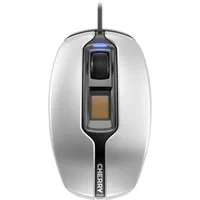 Abbildung von CHERRY MC 4900, Kabelgebundene Maus mit Fingerabdruck Sensor, Einfacher Logon &amp; Authentifizierung, 3 Tasten, Optischer Symmetrisches Design, Silber