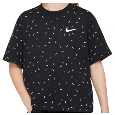 Abbildung von Nike Boxy Swoosh T Shirt Black 128