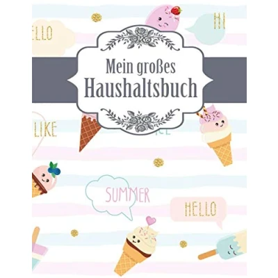 Abbildung von Mein großes Haushaltsbuch: Geld sparen im Haushalt und Alltag Format mit viel Platz Eiscreme Sommer