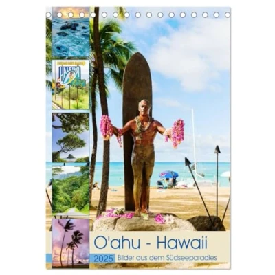 Abbildung von O&#039;ahu Hawaii, Bilder aus dem Südseeparadies (Tischkalender 2025 DIN A5 hoch), CALVENDO Monatskalender