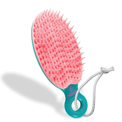 Abbildung von entwirrt und Haarbürste, ideal zum Kämmen, ohne das Haar zu brechen, entfernt überschüssiges Wasser Feuchtigkeit, flexible Plektren, Verbündeter Auftragen von Haarmasken. Casalfe