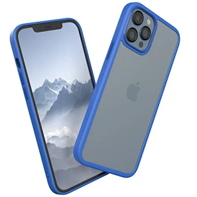 Abbildung von EAZY CASE Ultra Schutz Outdoor Hülle kompatibel mit iPhone 12 Pro Max, hochwertige Schutzhülle Aufprallschutz, Stoßfest und Kratzfest, dünne Handyhülle Kameraschutz, Blau