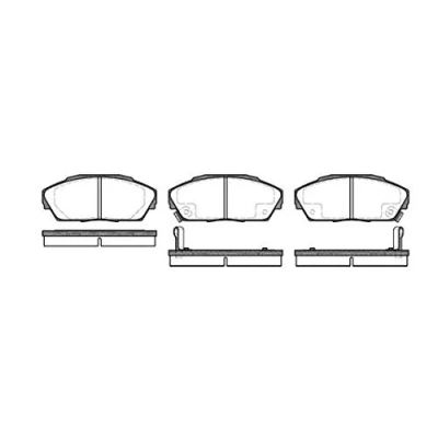 Abbildung von ROADHOUSE 2323.02 Bremsbelagsatz Vorderachse inkl. Verschleißwarnkontakt mit Klebefolie Zubehör HONDA: PRELUDE 3, ACCORD 3 Aerodeck