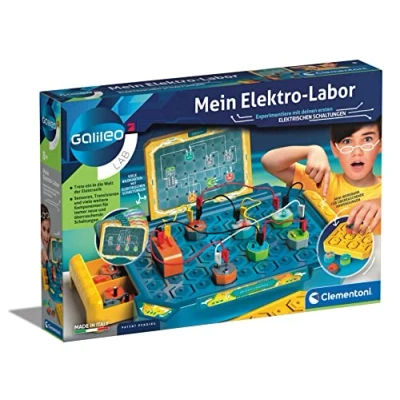 Abbildung von Clementoni® Kreativset Galileo Lab Bausatz Mein Elektro Labor, Stromkreis bauen Elektrizität