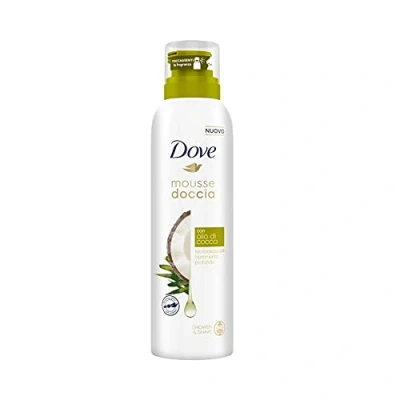 Abbildung von 5 x Dove Duschmousse mit Kokosöl Weichheit und Nährung 24h Flaschen à 200 ml
