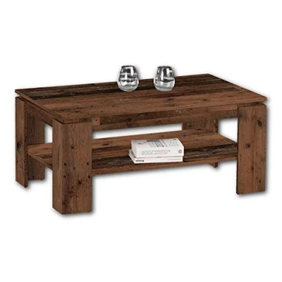 Abbildung von HARRISON Couchtisch mit Schublade, Old Style Optik geräumiger Sofatisch Ablage für Ihren Wohnbereich 100 x 44 60 cm (B/H/T)