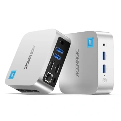 Abbildung von Mini PC Ιntel 12. Gen Alder Lake N100(Bis zu 3.4GHz),16GB LPDDR5 1TB SSD Micro Computer Desktop W indows 11 ProDual LANTriple HDMI