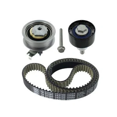 Abbildung von SKF VKMA 01280 Zahnriemensatz 163 mit abgerundetem Zahnprofil SKODA: Fabia III Kombi, Rapid Spaceback, Citigo, VOLKSWAGEN: load up! Kastenwagen