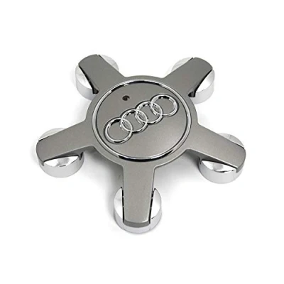 Abbildung von Audi 8X0601165 Radzierkappe (1 Stück) Alufelgen Nabendeckel Kappe Felgendeckel Nabenabdeckung grau