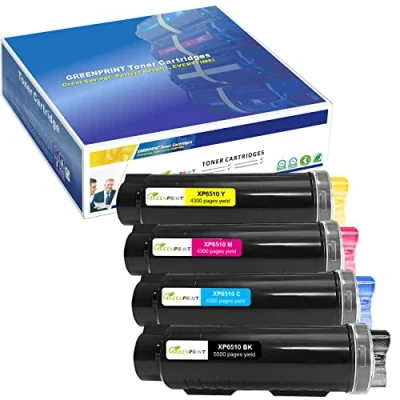 Abbildung von Kompatible Tonerkartuschen 4 Farben 6510 6515【Extra High Yield】 5500 Seiten BK 4300 C M Y für Xerox Phaser 6510n 6510dn 6510dni 6510dnm WorkCentre 6515n 6515dn 6515dni 6515dnm Drucker