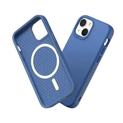 Abbildung von RhinoShield Case kompatibel mit [iPhone 13 Mini] SolidSuit MagSafe Stoßdämpfende &amp; schlanke Schutzhülle Premium Finish 3.5 Meter Fallschutz Kobaltblau