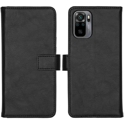 Abbildung von Xiaomi Redmi Note 10 (4G) Hülle Kunstleder iMoshion Klapphülle Handyhülle Schwarz