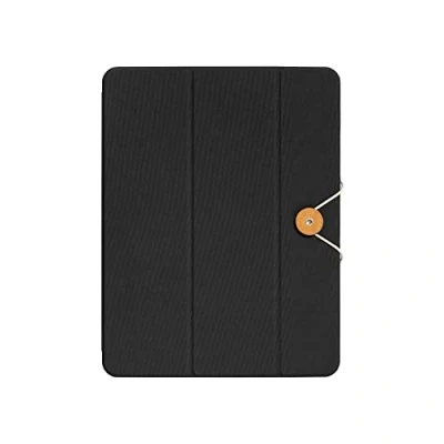 Abbildung von Native Union W.F.A iPad Folio Faltbarer Ständer und Abdeckung aus recycelten Materialien, kompatibel mit Air 13&quot; M2, Pro magnetischer Befestigung, Knopf Schnur Design (Schwarz)