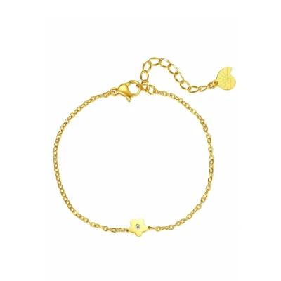 Abbildung von Hey Happiness Flower Armband, Damen, Größe: One Size, Goldfarben