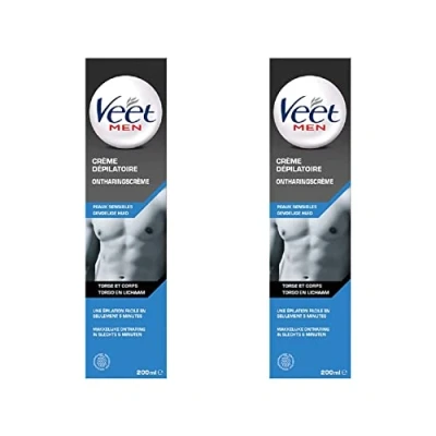 Abbildung von Veet Men Enthaarungscreme für Herren, empfindliche Haut, 200 ml, 2 Stück