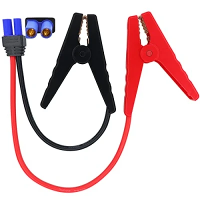 Abbildung von HuaLiSiJi EC5 Starthilfekabel Ersatz Starthilfekabel,Krokodilklemmen mit Kabel,Starthilfekabel Motorrad,für 12V Tragbare Auto Starthilfe Jump Starter Booster (40cm)