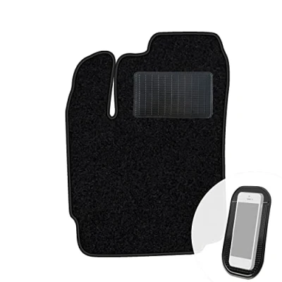 Abbildung von moto MOLTICO Fahrer Fußmatte Auto Velours Fahrerseite Autoteppiche Schwarz Fahrermatte 1 teilig passend für Daihatsu Sirion 1998 2005