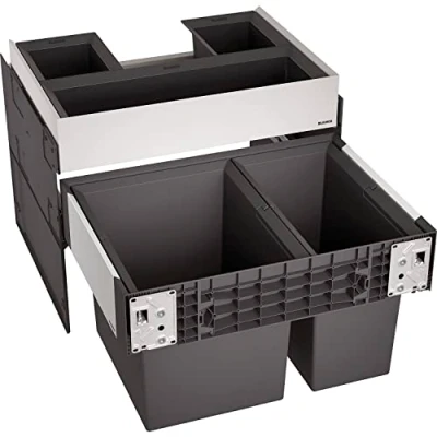 Abbildung von Blanco Mülltrennsystem &quot;Select II 60/2&quot;, 2 Behälter, Orga, Kunststoff, Stahlblech, 600 mm Untermass