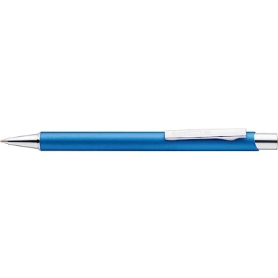 Abbildung von Staedtler Elance Druckkugelschreiber, Metallschaft, langlebig, auswechselbare Mine M, dokumentenecht, Schreibfarbe blau, 421 45 39 (Blau)